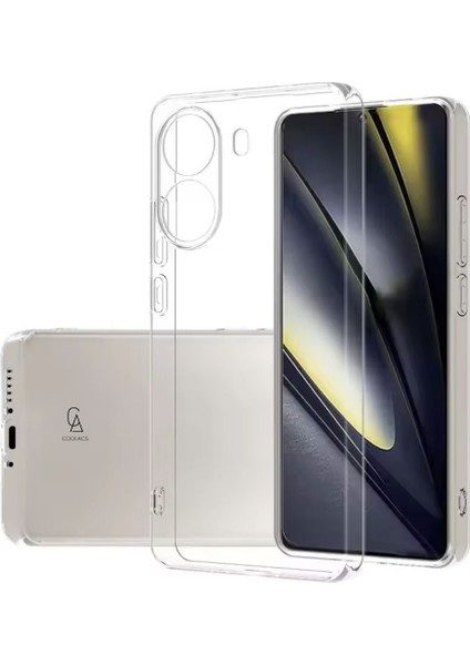 Xiaomi Poco X7 Pro ile Uyumlu Kılıf Şeffaf Kamera Korumalı Esnek Silikon Telefon Kılıfı Kapak