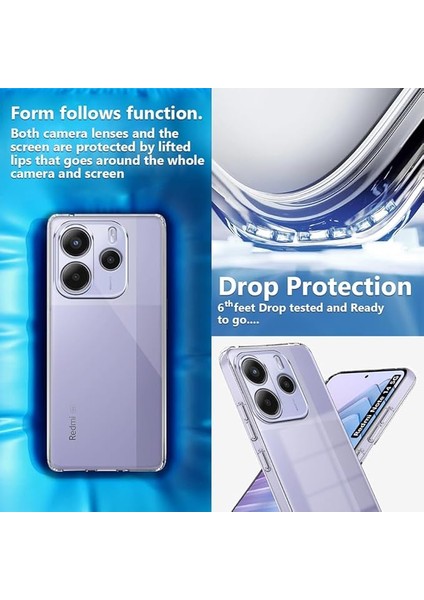 Xiaomi Redmi Note 14 4g ile Uyumlu Kılıf Şeffaf Kamera Korumalı Esnek Silikon Telefon Kılıfı Kapak modelleri