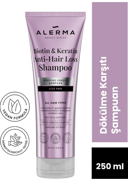 Biotin & Keratin Anti-Hair Loss Sülfatsız Şampuan 250 ml