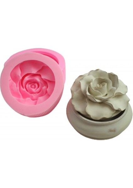Gül Kabarmalı Kutu Silikon Kalıp K-153