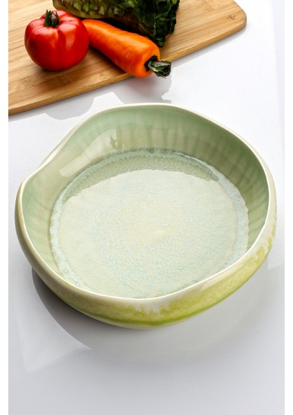 El Yapımı Porselen Doğal 24 cm Salata Kasesi