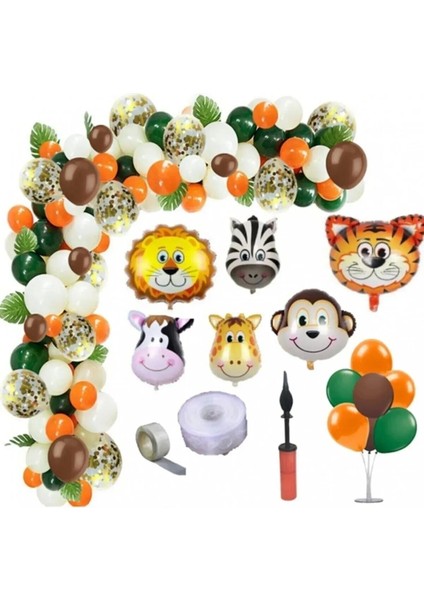 Bkmc Balon Safari Temalı Doğum Günü Seti