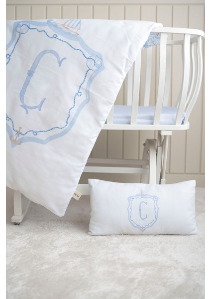 Harf Serisi Ç Harfi Anne Yanı Nevresim Seti (60 x 100) - Noble Serie Mavi modelleri