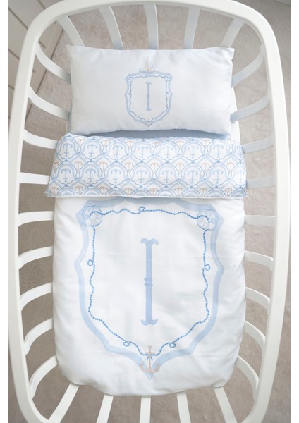 Harf Serisi I Harfi Anne Yanı Nevresim Seti (60 x 100) - Noble Serie Mavi fiyatları