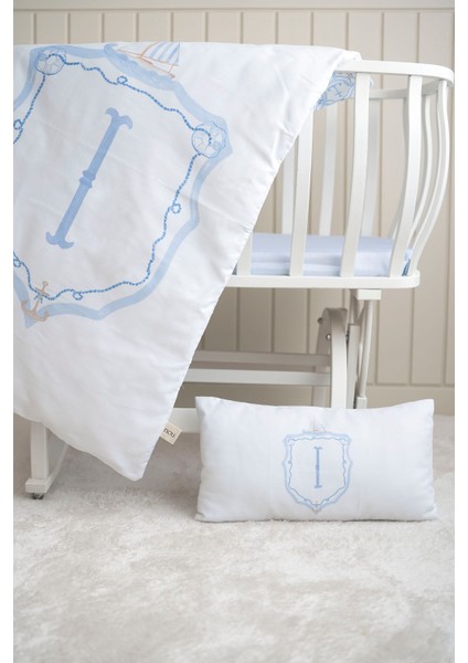 Harf Serisi I Harfi Anne Yanı Nevresim Seti (60 x 100) - Noble Serie Mavi indirimleri