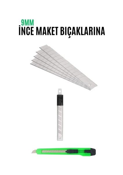 Maket Bıçak Yedeği 10 Adet 9 mm Küçük Boy Için