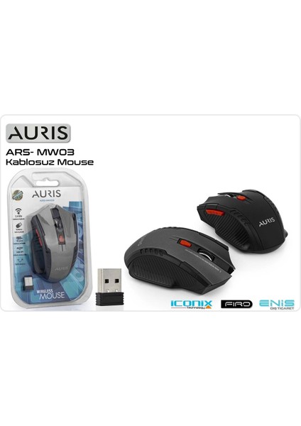 Mouse Kablosuz Auris ARS-MW03 Siyah