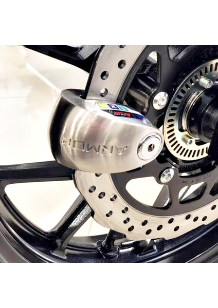 Armor 614 Mva Alarmlı Motorsiklet Disk Kilidi Mil Çapı 14MM Paslanmaz Çelik fırsatları