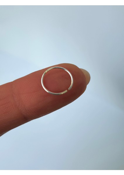 Hızma Düz 10 mm Ince Halka Gümüş Renk