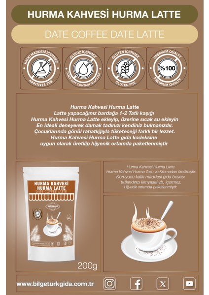 Hurma Kahvesi Hurma Latte 200 gr