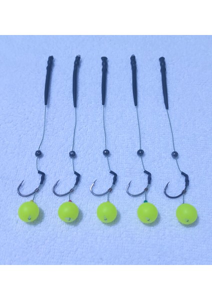 5 Adet 14 mm Fosfor'lu Pop Up'Lı Sazan Rig Takımı