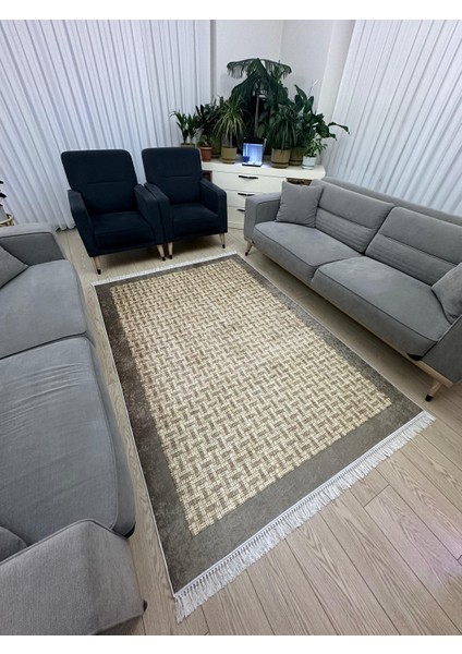 dijital Baskı Yıkanabilir Kaymaz Taban Halı Ince Yazlık Dekoratif Salon ve Oturma Odası Halısı