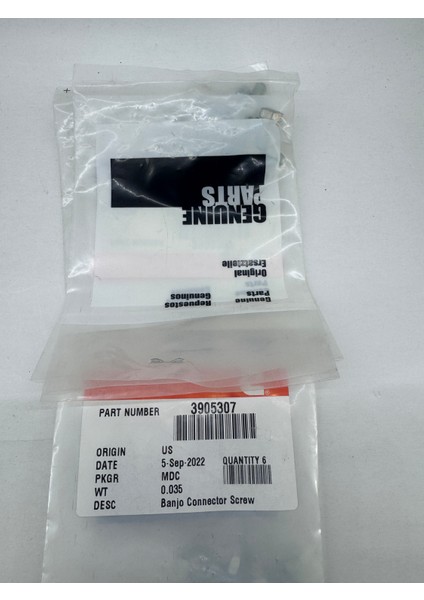 Cummıns 3905307 Fuel Return Lıne Banjo Bolt/ınjector
