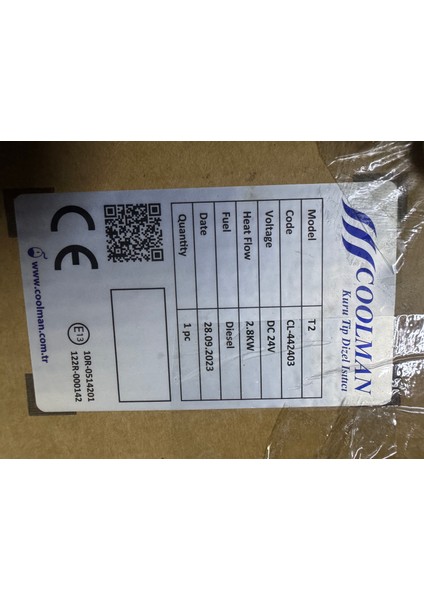 T2 CL-442403 Coolman Webasto Tipi Thermon 2 Manuel Dizel Isıtıcı 2.8 Kw