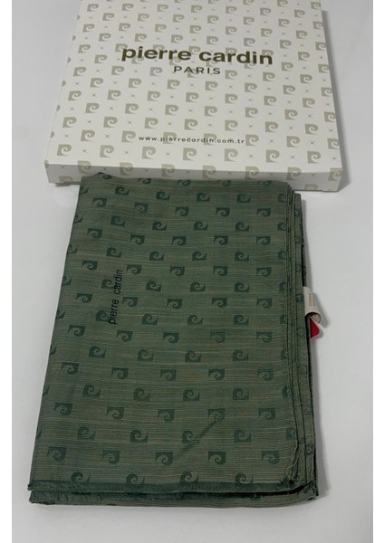 Logolu Ipek - Koton Jakar Etol Şal- Haki Yeşil- -8934985-955