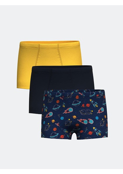 Baskılı Erkek Çocuk Boxer 3'lü