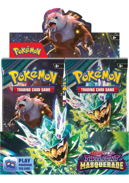 Pokemon Twilight Masquerade Booster English Tcg Online Oyun Kodlu Pokemon Kart - 2 Adet
