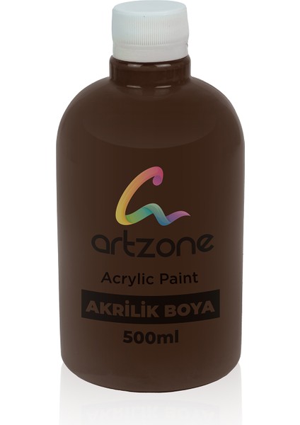 Akrilik Boya Kahverengi Kokusuz ve Dayanıklı 500 ml Sanatçılar İçin Uygun