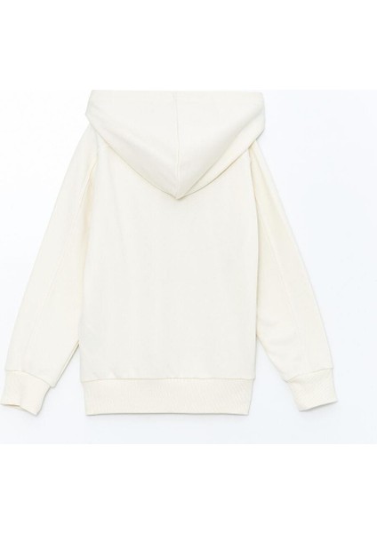 Ekru Kapüşonlu Baskılı Uzun Kollu Erkek Çocuk Sweatshirt fiyatları