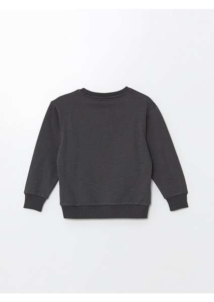 Antrasit Bisiklet Yaka Erkek Çocuk Sweatshirt