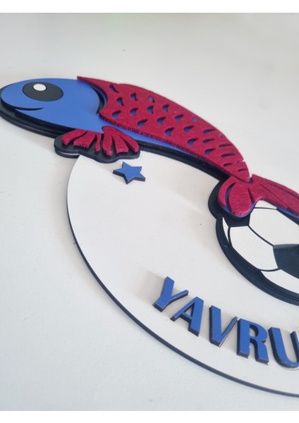 Taraftar Trabzon Ts Hamsi Bordo Mavi Çocuk Bebek Yeni Doğan Kapı Duvar Dolap Süsü Hediye