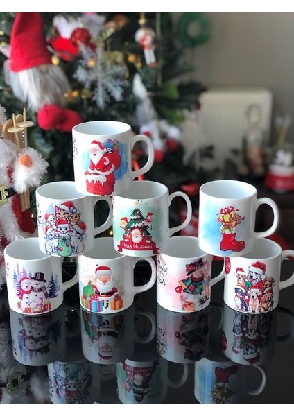 Yılbaşı Yenı Yıl Temalı Kupa ve Yeni Yıl Özel Baskılı Metal Kutuda Mum Karışık Desen Yollanır fiyatları