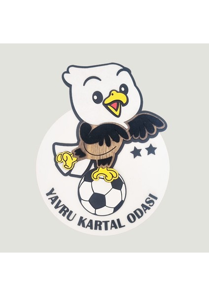 Taraftar Bjk Kara Kartal Siyah Beyaz Çocuk Bebek Yeni Doğan Kapı Duvar Dolap Süsü Hediye