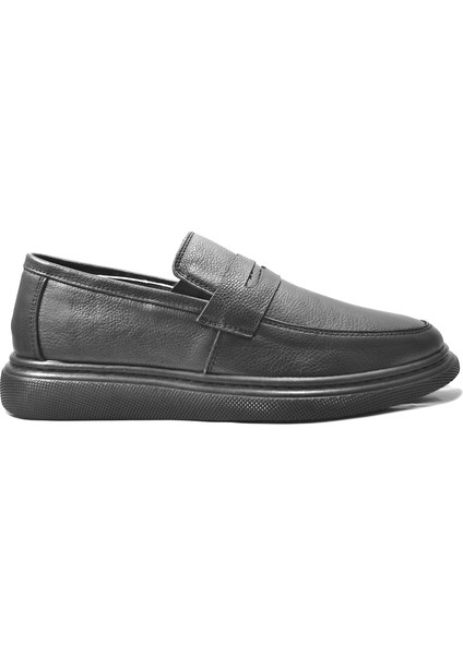 Sc.42 Deri Siyah Jel Taban Loafer Erkek Ayakkabı