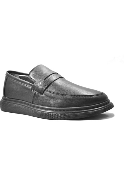 Sc.42 Deri Siyah Jel Taban Loafer Erkek Ayakkabı