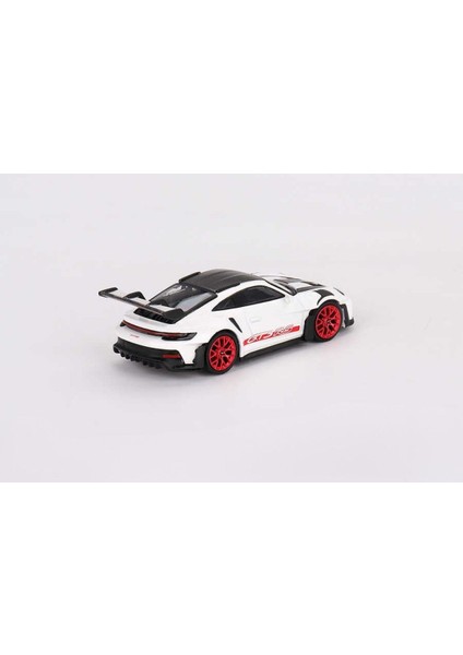 1/64 Porsche 911 (992) Gt3 Rs Weissach Package White With Pyro Red MGT00706