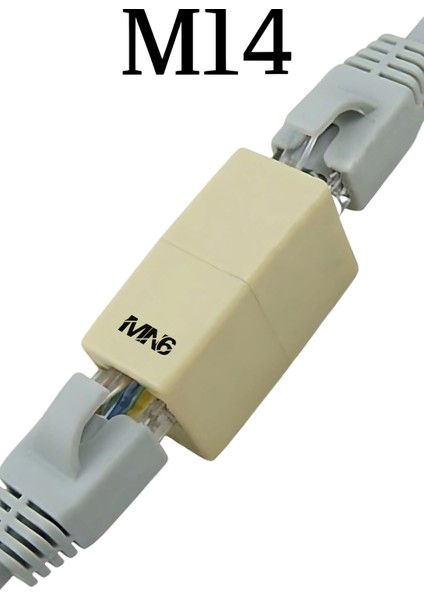 M14 Kablo BIRLEŞTIRICI/5ADET-CAT5/5E-CAT6-UYUMLU/LAN Kablosu Birleştirici Ara Aparatı