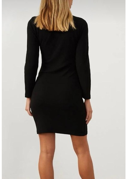 Kadın Siyah Kaşkorse Uzun Kol Elbise indirimleri