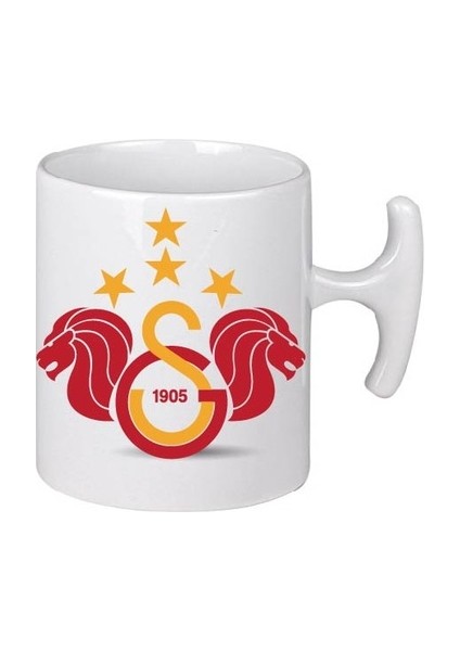 Sarı Kırmızı Baskılı Kupa Bardak