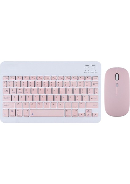 N-Tech NT-1071A Tablet Uyumlu Mini Slim Şarjlı Bluetooth Klavye ve Mouse Seti | Pembe |