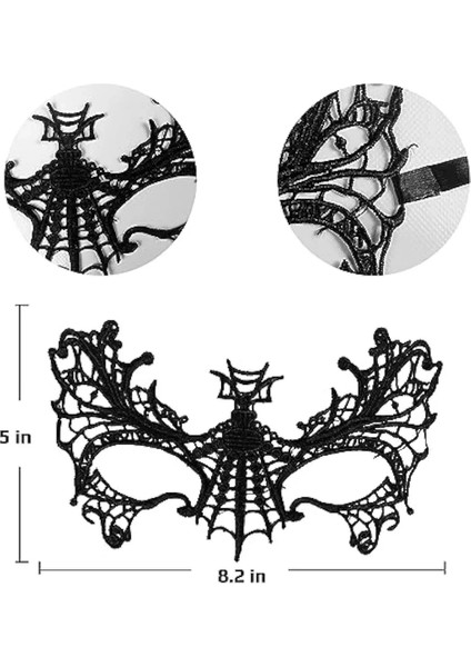 Siyah Renk Dantelli Parti Balo Maskesi No 15 fiyatları