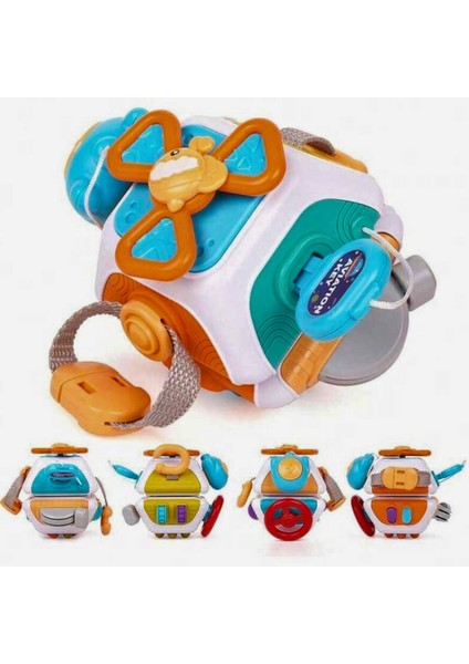 Eğitici Eğlendirici Çok Amaçlı Aktivite Oyuncağı Montessori Ince Motor Kas Gelişimi (14X14X15CM)