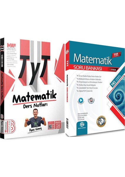 Tyt Matematik Video Ders Notları ve Tyt Matematik Soru Bankası Seti 2 Kitap
