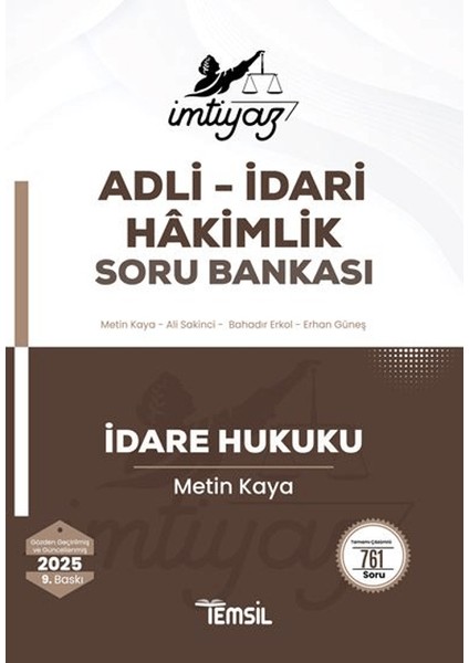 İmtiyaz İdare Hukuku Soru Bankası - Metin Kaya