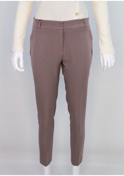 59019 Önü Düğmeli ve Fermuarlı Klasik Kdar Paça Pantolon Qks Pantolon 59019 #23-09#