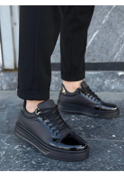 KB-X46 Kuback Siyah Rugan Yüksek Siyah Taban Günlük Spor Ayakkabı fiyatları