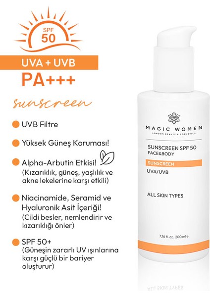Güneş Koruyucu Krem Spf 50 - 200ml