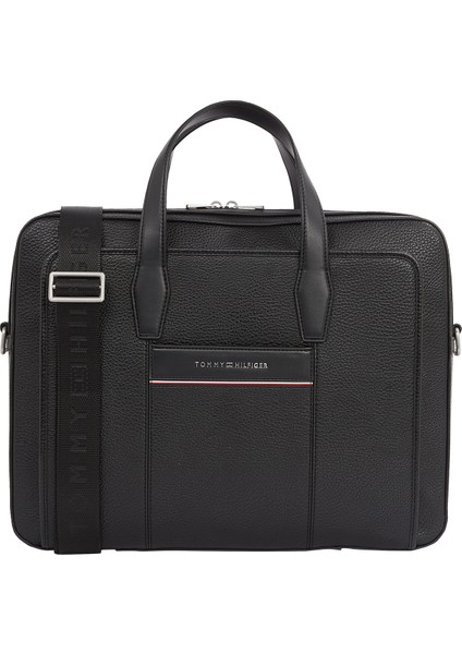 Siyah Erkek Laptop Çantası Th Corp Slım Computer Bag