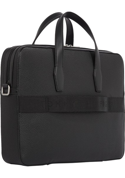 Siyah Erkek Laptop Çantası Th Corp Slım Computer Bag