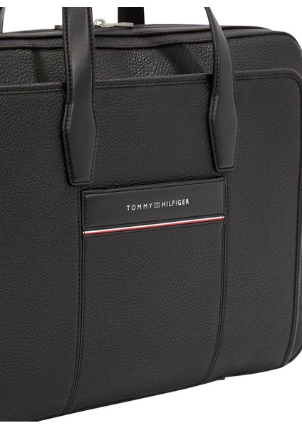 Siyah Erkek Laptop Çantası Th Corp Slım Computer Bag