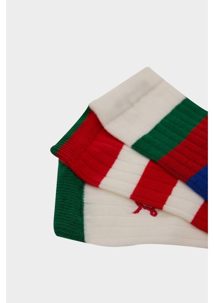 Erkek Çocuk 3'lü Pamuklu Uzun Çorap E5518A8NS indirimleri