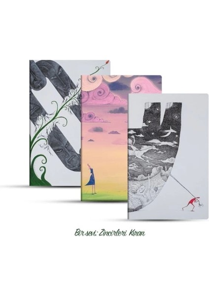 Üçlü Çizgisiz Defter Seti: Bir Sevi: Zincirleri Kıran