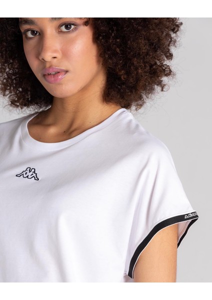 Logo Tape Enna Kadın Beyaz Regular Fit Tişört fırsatları