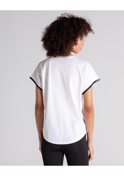 Logo Tape Enna Kadın Beyaz Regular Fit Tişört indirimleri