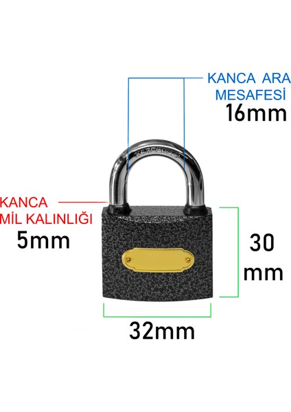32 mm Asma Kilit Yağmur Contalı Ekstra Güvenli Çift Damak Kilitleme Özelliği Dolap Kapı Pano Kilidi modelleri