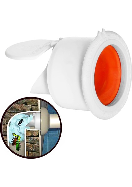 Koku Önleyici Kapaklı Muf Matik Conta Lavabo Sifon Tahliye Gideri Haşere Böcek Engelleyici Yaysız Çekvalf